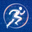 乐竞体育官方网站底部Logo，橙色与深蓝色组合的运动标识